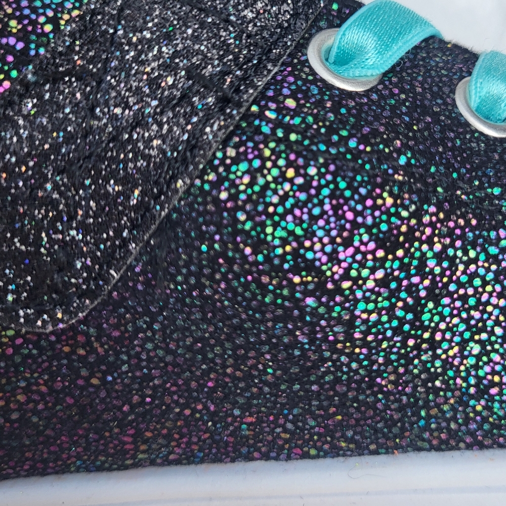 Skechers size 3 NWOT Twinkle toes light up glitter print running shoes - Picture 5 of 8